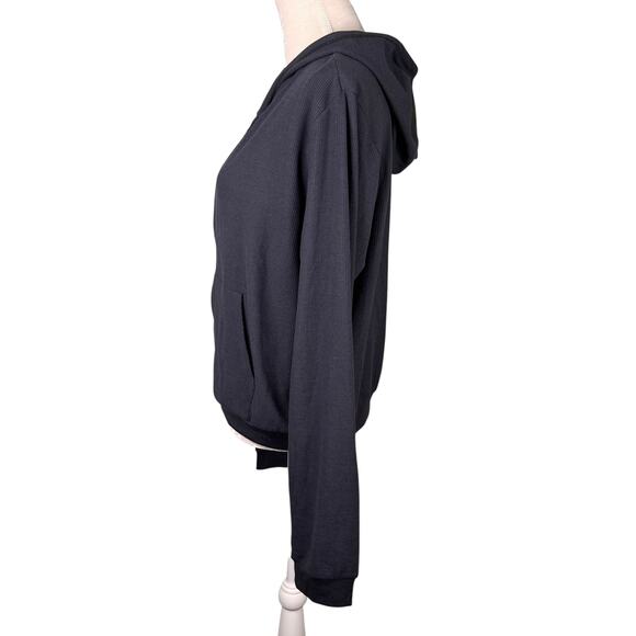 Fabletics Donna Lounge Hoodie Waffle XXL 14/16 Pewter Gray New - Picture 12 of 13